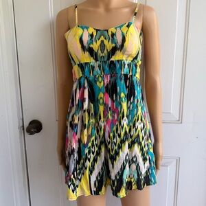 Y2K Material Girl Tribal Print Mini Sundress – Size M‎ (Runs Small)